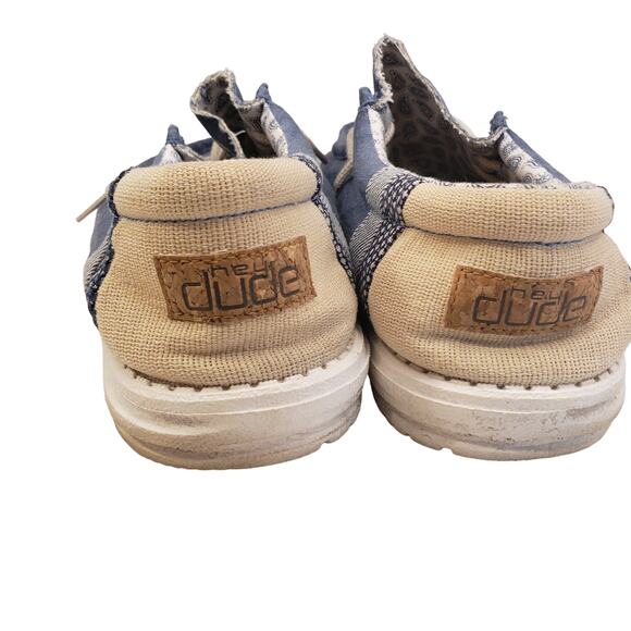 Hey Dude Mens Wally Linen Natural Collection Slip on Shoes Athletic Size 11 - Picture 4 of 10